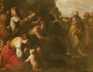 Moses Striking Water from the Rock